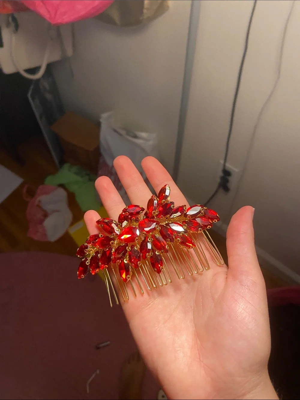 Missgrace gold bridal hair comb  worn once